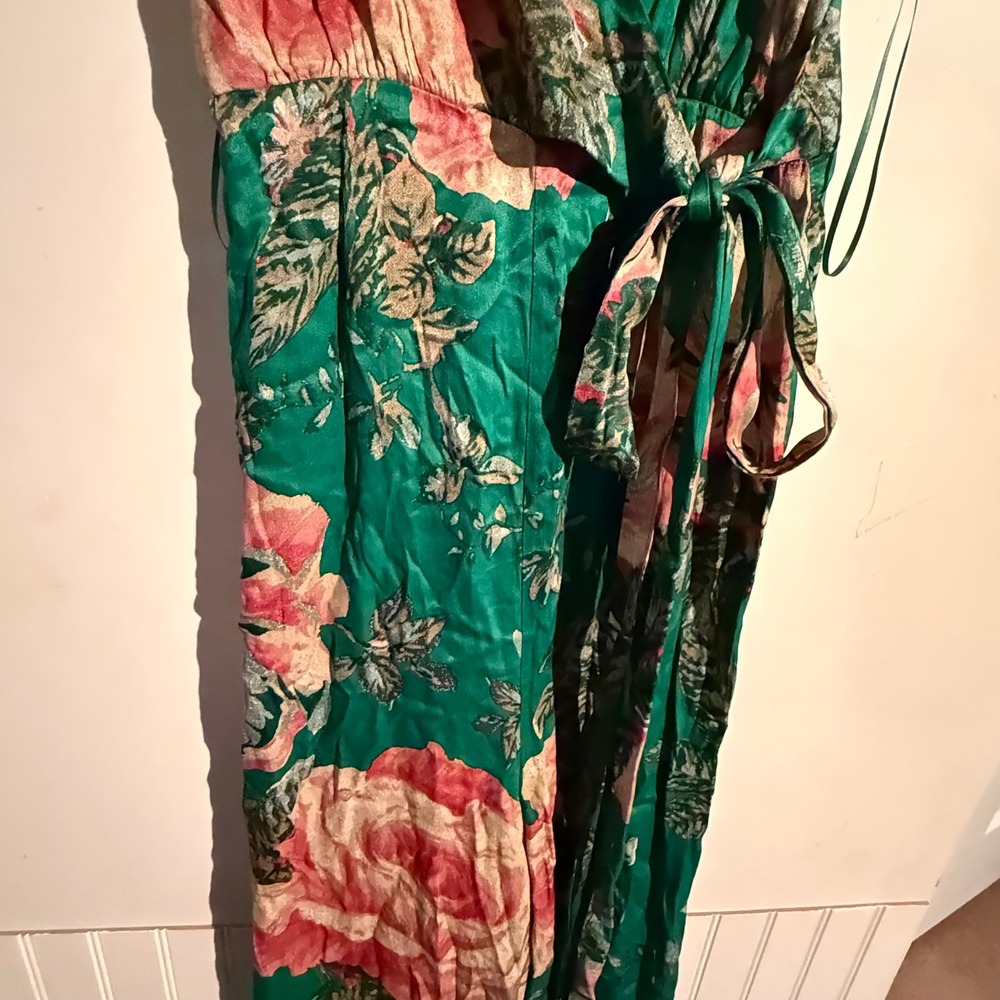 Free People Jumpsuit Cabbage Rose‎ Size 8 Boho Cottagecore Fairy Maximalist - Picture 3 of 7